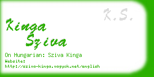 kinga sziva business card